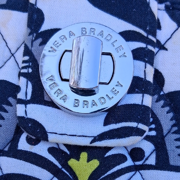 Vera Bradley Black and White Floral Phone Case with Yellow Accents - Picture 2 of 9